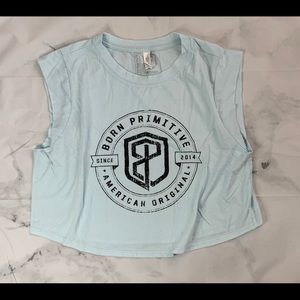 Blue Born Primitive Cropped Graphic Tee